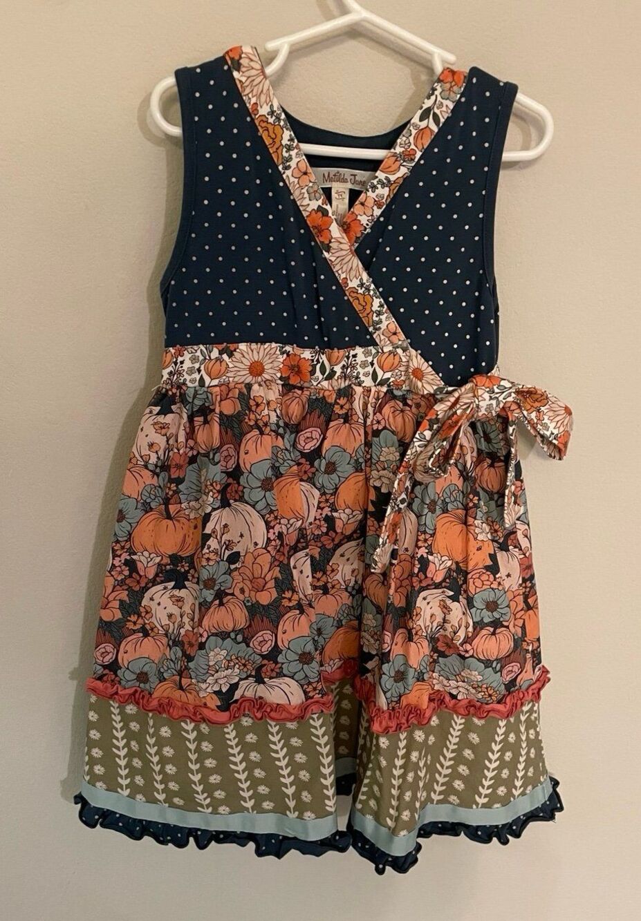 Matilda Jane MJ Pumpkin Patch Girl Dress, Size Youth 7